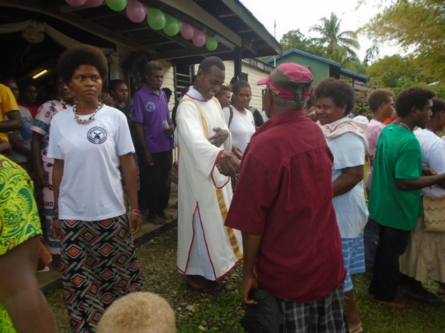 People congralute new deacon