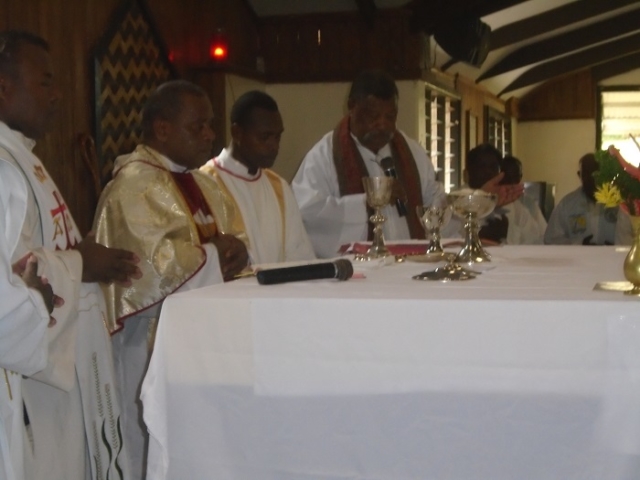 The new deacon serve at altar