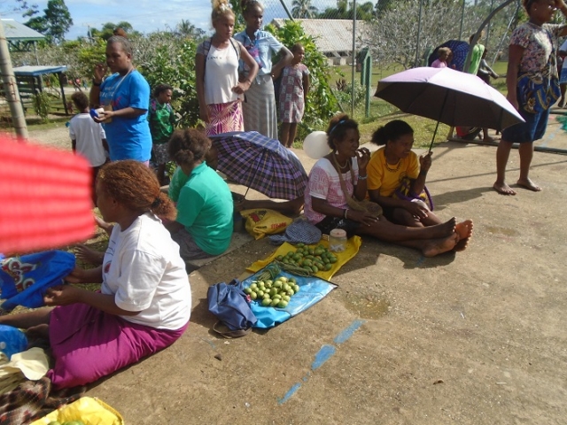 Women part of the crowd