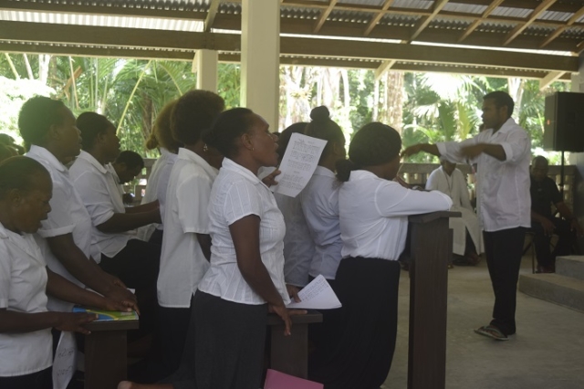Choir take part in the liturgy
