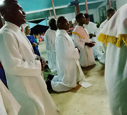 Happy Easter greetings to you all once again in the name of the Risen Christ! Now we celebrate the Tridium of our Lord Jesus paschal mystery; his suffering, death and resurrection.